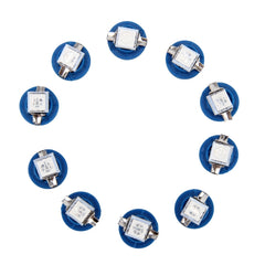 10 PCS 0.5W B8.5 Wedge Instrument Panel LED Light Dashboard Gauge Cluster Indicator Lamp Bulb, 0.5W B8.5