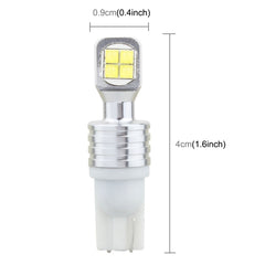 2 PCS  T10/W5W 40W 800 LM 6000K Car Clearance Light Reading Light License Light with 8 Lamp, DC 12V, White Light