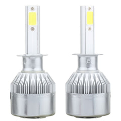2 PCS  H1 18W 1800 LM 8000K IP68 Canbus Constant Current Car LED Headlight with 2 COB Lamps, DC 9-36V, H1