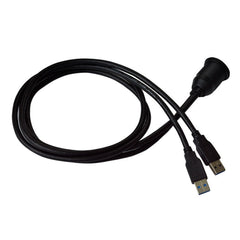 1m Flush Mount USB 3.0 Dock Car Ship Motorcycle Dashboard Panel Male to Female Data Waterproof Extension Cord, For Cable Length: 1m