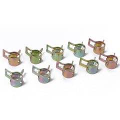 10 PCS 9mm Car Spring Clip Fuel Line Hose Clip Water Pipe Air Tube Clamp Fastener, 10 PCS 9mm