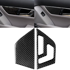2 PCS Car Carbon Fiber Left Drive Seat Adjustment Panel Decorative Sticker for Mercedes-Benz W204 2007-2013, Left Drive Seat Adjustment (A)