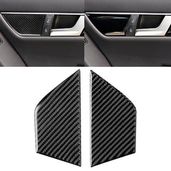 2 PCS Car Carbon Fiber Seat Adjustment Panel Decorative Sticker for Mercedes-Benz W204 2007-2013, Seat Adjustment (C)