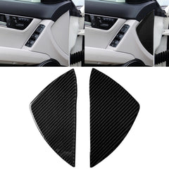 Car Carbon Fiber Front Door Slot Panel Decorative Sticker for Mercedes-Benz W204 C Class 2007-2013, Front Door Slot