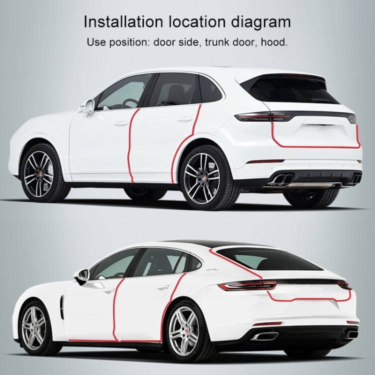 Universal Car Door Invisible Anti-collision Strip Protection Guards Trims Stickers Tape, Size: 2cm x 5m, Size: 2cm x 5m