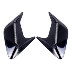 2PCS Plastic Decorative Air Flow Intake Turbo Bonnet Hood Side Vent Grille Cover With Self-adhesive Sticker