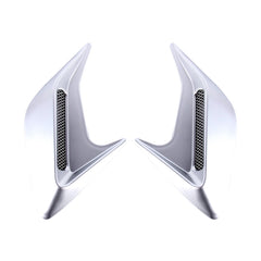 2PCS Plastic Decorative Air Flow Intake Turbo Bonnet Hood Side Vent Grille Cover With Self-adhesive Sticker