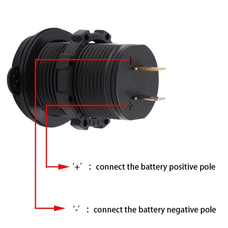 Universal Car Charger 2 Port Power Socket Power Dual USB Charger 5V 4.2A IP66 with Aperture , 4.2A with Aperture (Orange Light)