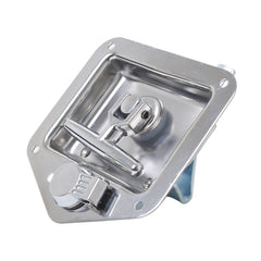 Folding T Handle Lock Stainless Steel Flush Mount Tool Box for Trailer / Yacht / Truck, A1218-01