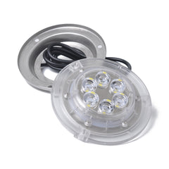 DC 10-30V 12W IP68 316 Stainless 6 LEDs Blue Light Underwater Light Boat High Power Bright for Marine / Yacht, 12W Blue Light