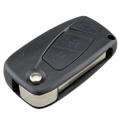 For FIAT Car Keys Replacement 3 Buttons Car Key Case with Side Battery Holder, Black, Blue