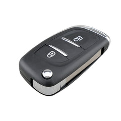 For PEUGEOT Car Keys Replacement 2 Buttons Car Key Case with Holder, without Grooved, 2 Buttons without Grooved