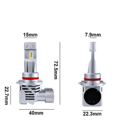 2 PCS M3 9005 / HB3 / H10 DC9-32V / 17W / 6500K / 2000LM IP68 Car LED Headlight Lamps, 9005 / HB3 / H10