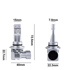 2 PCS M3 9006 / HB4 DC9-32V / 17W / 6500K / 2000LM IP68 Car LED Headlight Lamps, 9006 / HB4