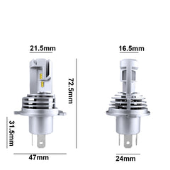 2 PCS M3 H4 DC9-32V / 17W / 6500K / 2000LM IP68 Car LED Headlight Lamps, H4