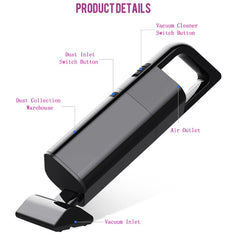 Car Portable Wireless 120W Handheld Powerful Vacuum Cleaner, Wireless (White), Wireless (Black)