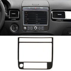 Car Carbon Fiber Navigation Panel Decorative Sticker for Volkswagen Touareg, Navigation Panel