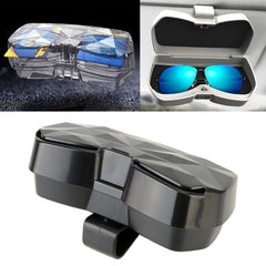Car Multi-functional Glasses Case Sunglasses Storage Holder with Card Slot, Diamond Style, Diamond Style (Black), Diamond Style (Pink), Diamond Style (Beige)
