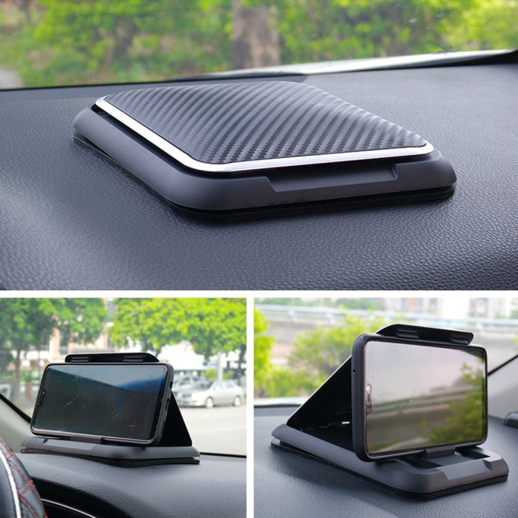 Car Carbon Fiber Texture Silicon Mobile Phone Holder for 3.5-6.8 inches Cellphone, Phone Holder for 3.5-6.8 inches Cellphone