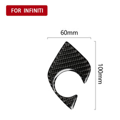 Car Carbon Fiber Gear Lever Lower Panel Decorative Sticker for BMW 5 Series G38 528Li / 530Li / 540Li 2018, Left Drive, Gear Lever Lower
