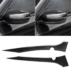 2 PCS Car Carbon Fiber Rearview Mirror Bumper Strip Decorative Sticker for BMW G30 (2018-2019) / G11 (2016-2019), Left Drive with Camera, Rearview Mirror Left Drive with Camera