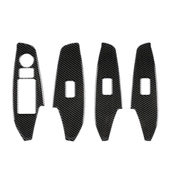 Car Carbon Fiber Left Drive Window Lift Panel Decorative Sticker for Mazda Axela 2014 / 2017-2018, Left Drive Window Lift Panel