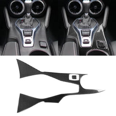 2 in 1 Car Carbon Fiber Central Control Gear Outer Frame Decorative Sticker for Chevrolet Camaro 2017-2019, Central Control Gear Outer Frame