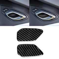 Car Carbon Fiber Door Inner Handle Wrist Panel Decorative Sticker for Chevrolet Camaro 2017-2019, Door Inner Handle Wrist Panel