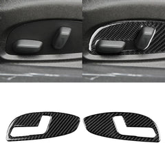 2 PCS Car Carbon Fiber Seat Adjustment Panel Decorative Sticker for Chevrolet Camaro 2017-2019, Seat Adjustment Panel