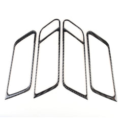 4 PCS Carbon Fiber Car Door Handle Frame Decorative Sticker for Porsche Macan, Door Handle Frame