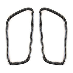 2 PCS Carbon Fiber Car Left and Right Air Outlet Panel Decorative Sticker for Porsche Macan, Left and Right Air Outlet