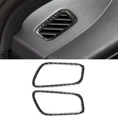 2 PCS Carbon Fiber Car Left and Right Air Outlet Panel Decorative Sticker for Porsche Macan, Left and Right Air Outlet