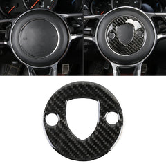 Carbon Fiber Car Steering Wheel Decorative Sticker for Porsche Macan, Steering Wheel