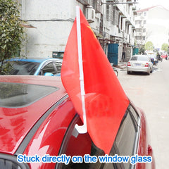 10 PCS 34cm Clip-type Car Window Plastic Flagpole, No Flag, 34cm