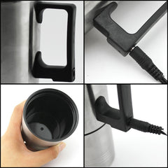 DC 12V Stainless Steel Car Electric Kettle Heated Mug Heating Cup with Charger Cigarette Lighter, Capacity: 300ML, DC 12V