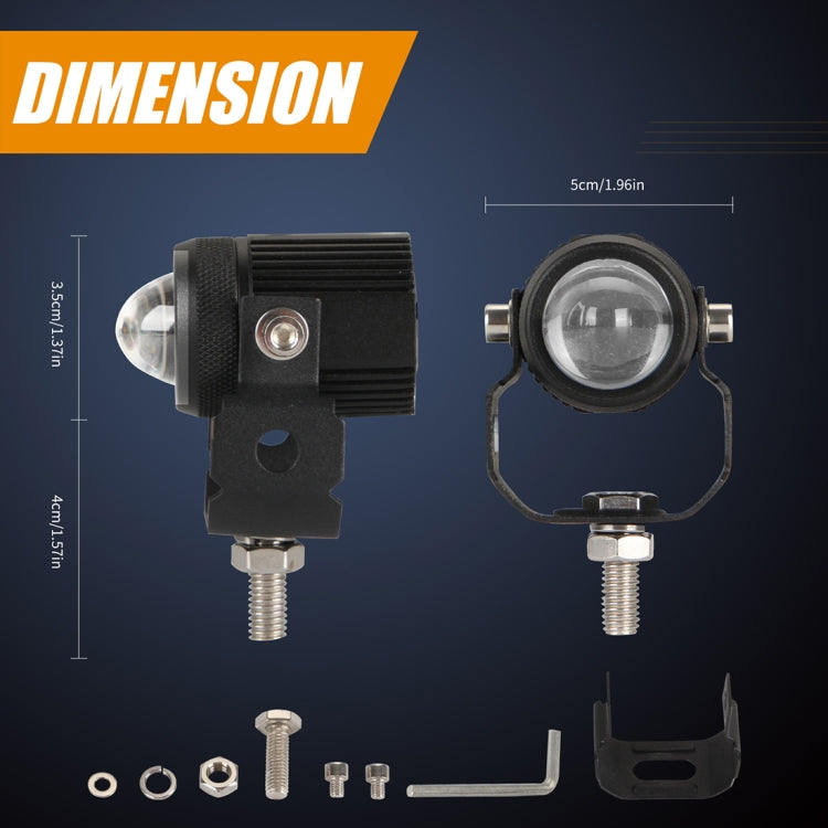 2 PCS DC9-36V / 20W / 6000K / 3000K / 2000LM Motorcycles Double Color Headlights / Fog Light, 20W