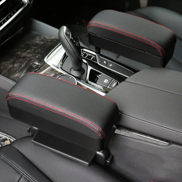 Universal Car Wireless Qi Standard Charger PU Leather Wrapped Armrest Box Cushion Car Armrest Box Mat with Storage Box, 1pc(Black Red), 1pc(Black White), 1pc(Grey), 1pc(Beige), 1pc(Brown), 1pc(Black)