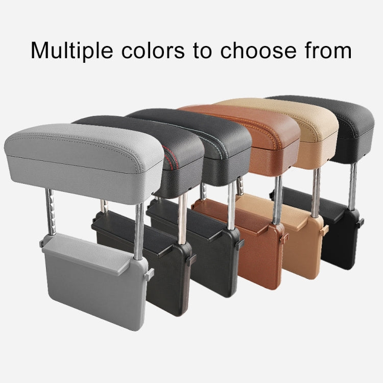 Universal Car Wireless Qi Standard Charger PU Leather Wrapped Armrest Box Cushion Car Armrest Box Mat with Storage Box, 1pc(Black Red), 1pc(Black White), 1pc(Grey), 1pc(Beige), 1pc(Brown), 1pc(Black)
