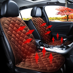 Car 12V Front Seat Heater Cushion Warmer Cover Winter Heated Warm, Double Seat, 21V Double Seat (Coffee), 12V Double Seat (Beige), 12V Double Seat (Red), 12V Double Seat (Black)