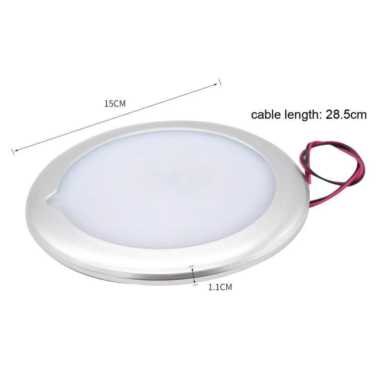 DC 9-30V 4.5W 3000-3300K IP67 Marine RV Dimmable 150mm LED Dome Light Ceiling Lamp, with Touch Control, 150mm LED Dome Light, 150mm LED Dome Light(White Light)