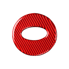 Car Carbon Fiber Steering Wheel Decorative Sticker for Subaru Forester 2016-2018, Left and Right Drive Universal, Steering Wheel Red, Steering Wheel