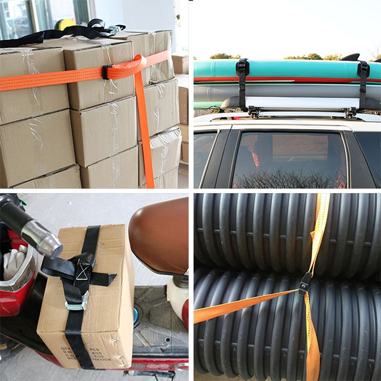 Car Tension Rope Luggage Strap Belt Auto Car Boat Fixed Strap with Alloy Buckle,Random Color Delivery, Size: 25mm x 3m, 3m