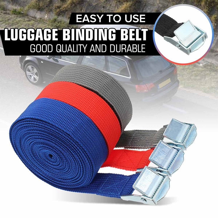 Car Tension Rope Luggage Strap Belt Auto Car Boat Fixed Strap with Alloy Buckle,Random Color Delivery, Size: 25mm x 6m, 6m