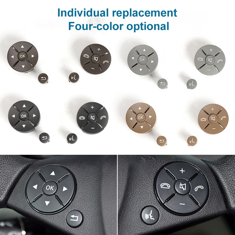 Car Left Side Steering Wheel Switch Buttons Panel for Mercedes-Benz W204 2007-2014, Left Driving, Left Side (Beige), Left Side (Brown), Left Side (Black), Left Side (Grey)