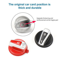 Car Headlight Switch Button Knob Cover Trim 6131 6932 796 for BMW X1 2009-2015, Left Driving