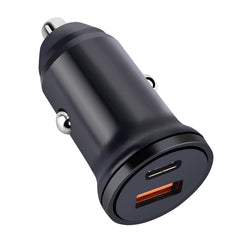 PD 20W USB-C / Type-C + QC 3.0 USB Interface Fast Charging Car Charger