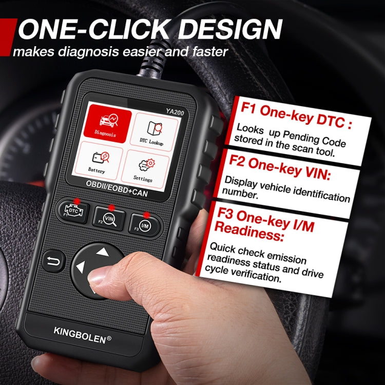 KINGBOLEN YA200 OBD2 Car Fault Diagnosis Tool Fault Analyzer, YA200