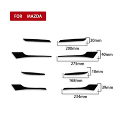 For Mazda 3 Axela 2010-2013 8 in 1 Car Door Push Handle Decorative Sticker, Left and Right Drive Universal, Door Push Handle
