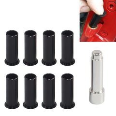 8 PCS Car Removal Tool Door Hinge Bushing Parts Metal + Plastic Universal Replacement for Jeep Wrangler JKU 2007-2018, 8 PCS
