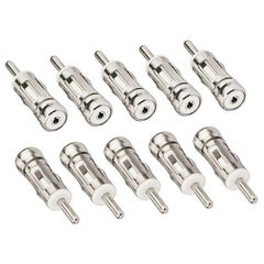 10pcs Car Vehicles Radio Stereo Aerial Antenna Mast Male Adapter DIN Connector Plug, DIN Connector Plug